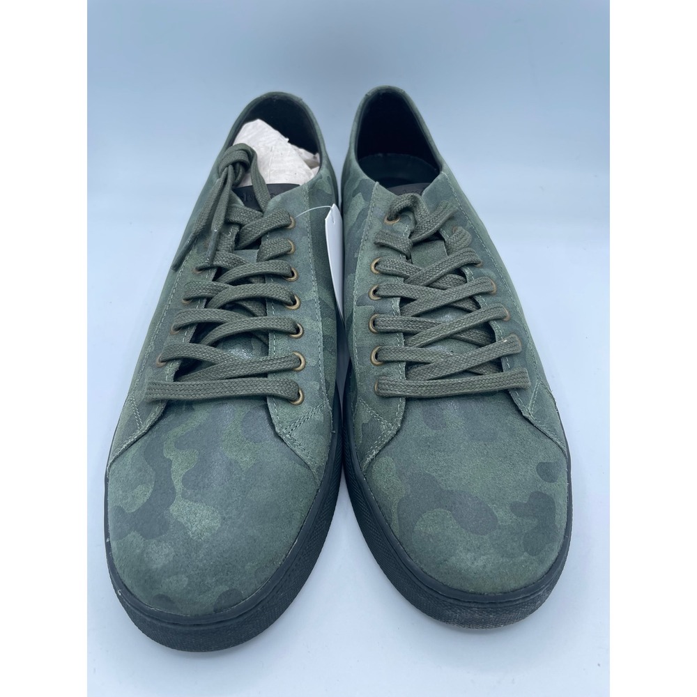 Belvedere Oliver Mens 11.5 D Green Camo Suede Low Top Sneakers Made in Brazil - Picture 2 of 8